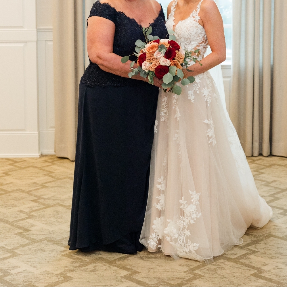 Mono Cheri Formal Navy Gown